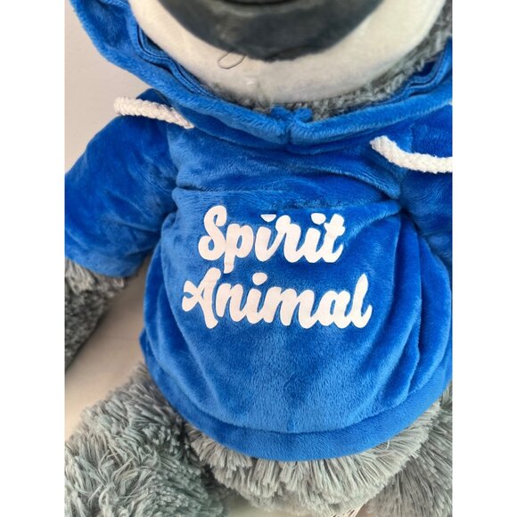 Toy Factory Sloth Spirit Animal 21" Gray Plush Blue Hoodie Stuffed Animal 2022 - Picture 14 of 16